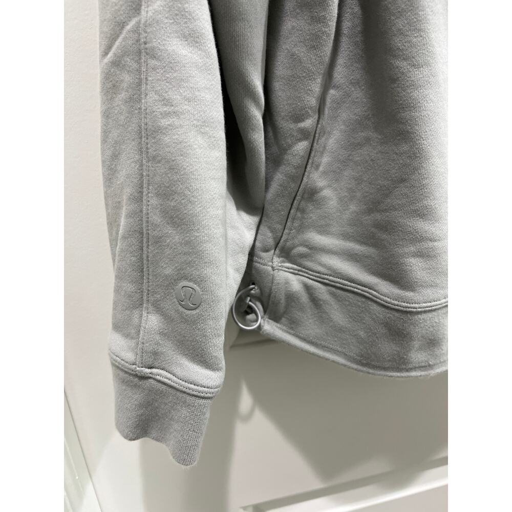 Lululemon Men's French Terry Oversized Seal Gray Crew Neck Sweatshirt Sz M - Picture 8 of 11